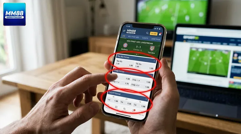Cách xem kèo phạt góc và các loại kèo cơ bản