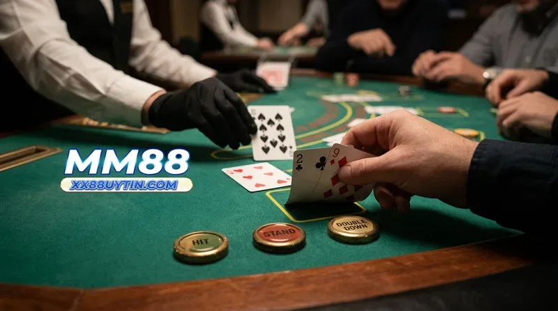 Cách chơi Blackjack chi tiết & Link MM88 chuẩn 2026 3 Cách tính điểm blackjack và các hành động trong ván bài